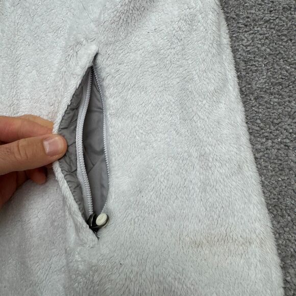 The North Face Osito Fleece Jacket Womens Small White Full Zip Pocket Outdoor - Picture 8 of 16